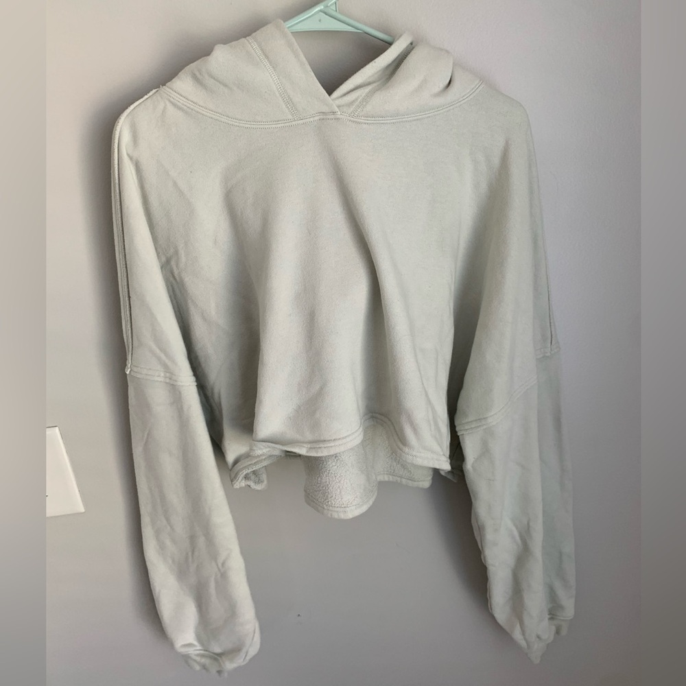 Savage X Fenty Minty White Cropped Hoodie